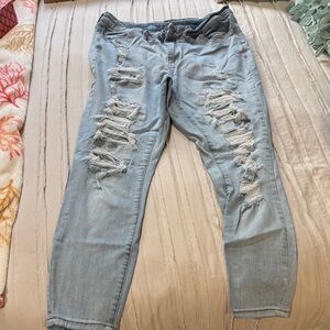 Rue21 Sky Blue Ripped Boyfriend Jeans